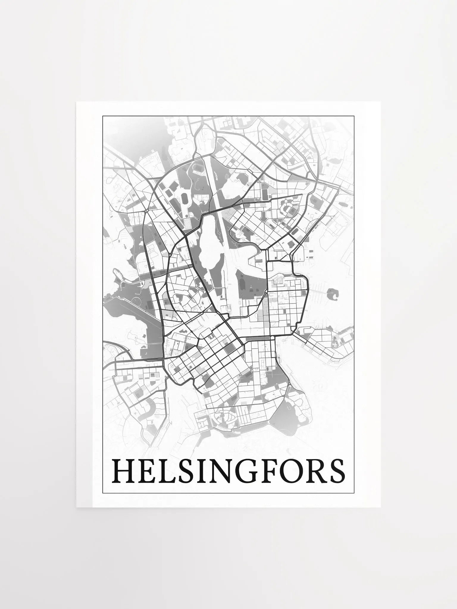 Helsingfors, Finland, city map print product image (2)