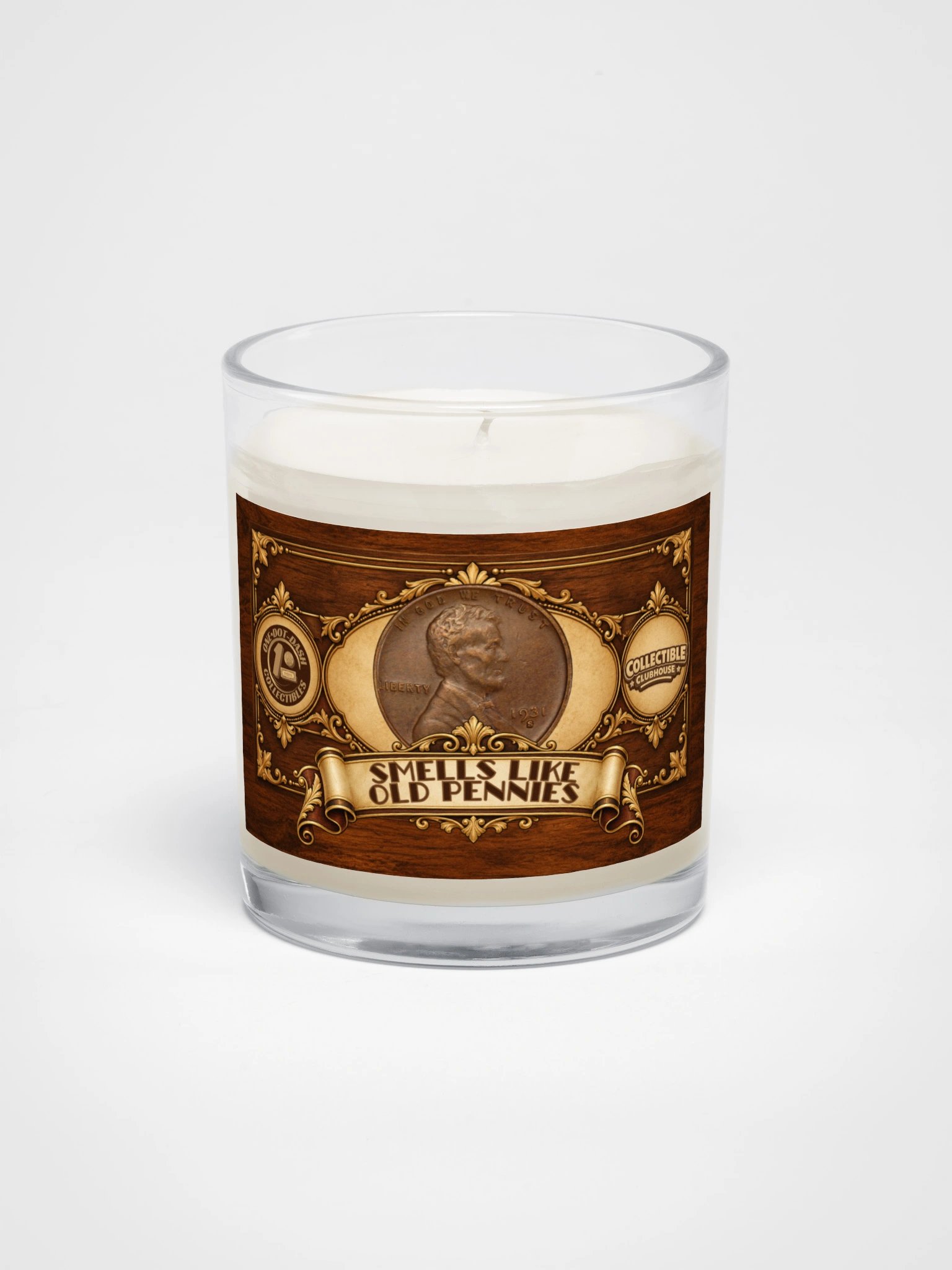 "Smells Like Old Pennies" Unscented Candle product image (1)