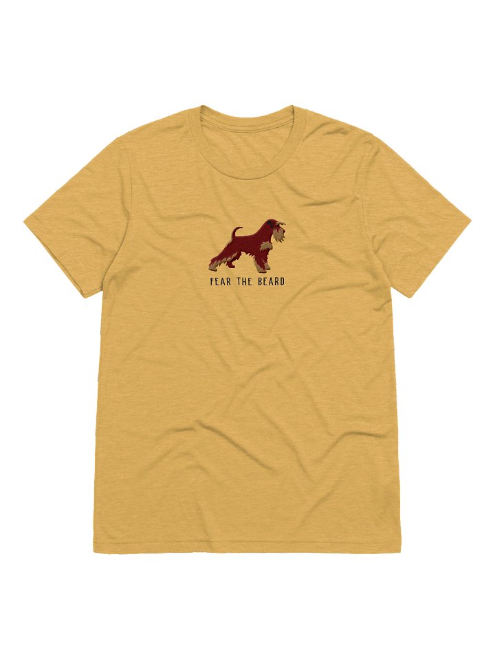 Fear the Beard T-Shirt(Embroidered) of a Miniature Schnauzer(Liver & Tan) product image (49)
