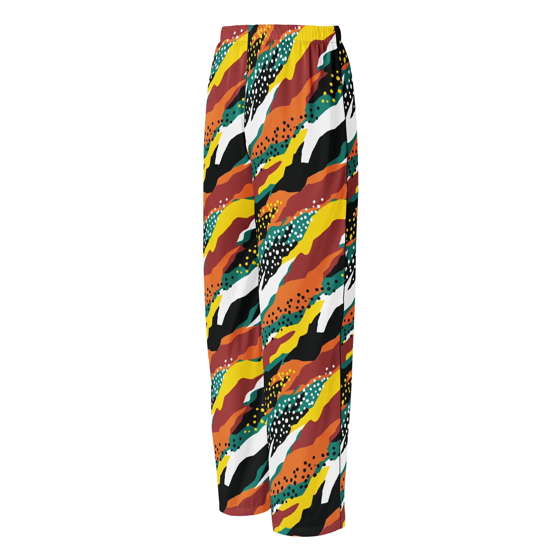 Terracotta & Teal Abstract Safari Pattern | Vibrant All-Over Print Women's Pajama Pants product image (5)