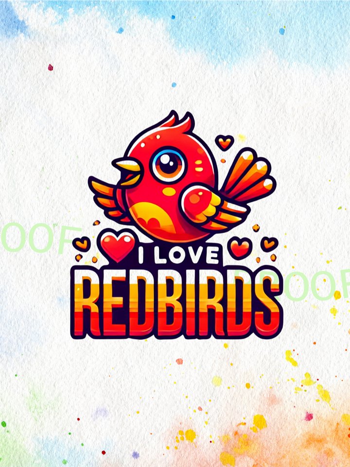 I Love Redbirds – Instant Download Graphic Design product image (1)
