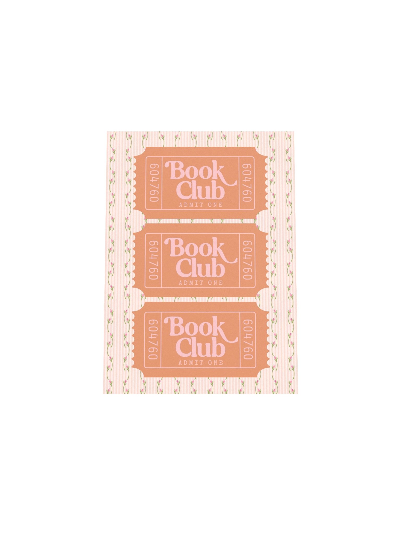 Book Club Ticket Poster | Granny Chic - Peach product image (5)