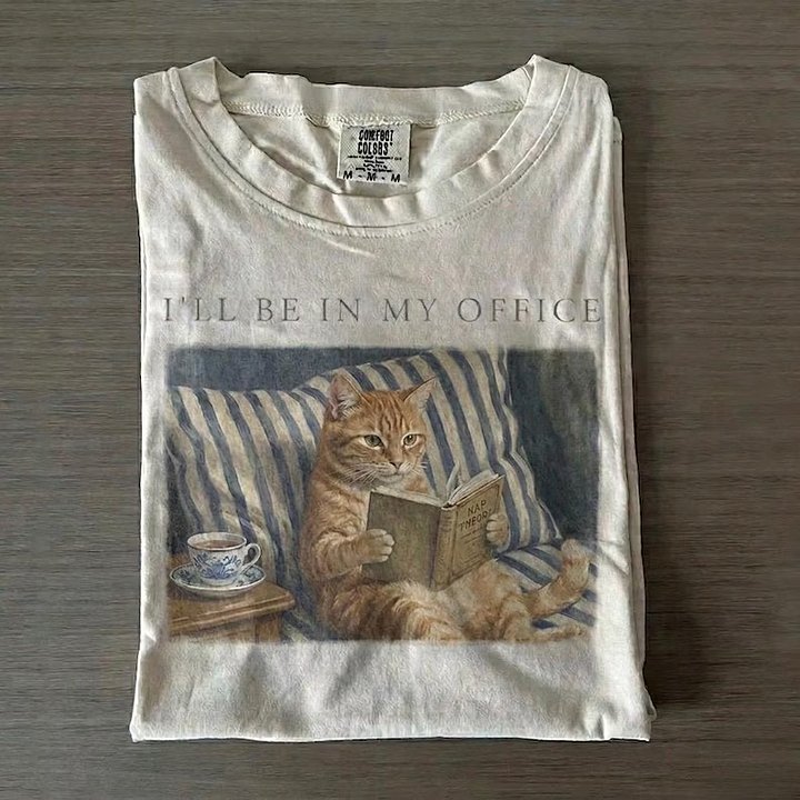 I'll Be In My Office" Comfort Colors Cat Graphic Tee product image (25)