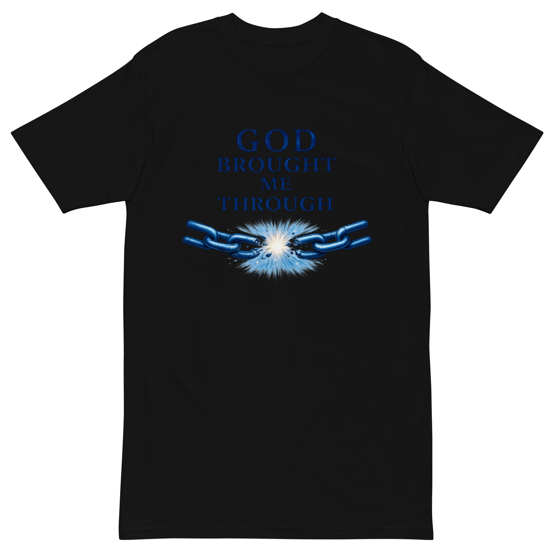 God Brought Me Through Black Tee product image (3)