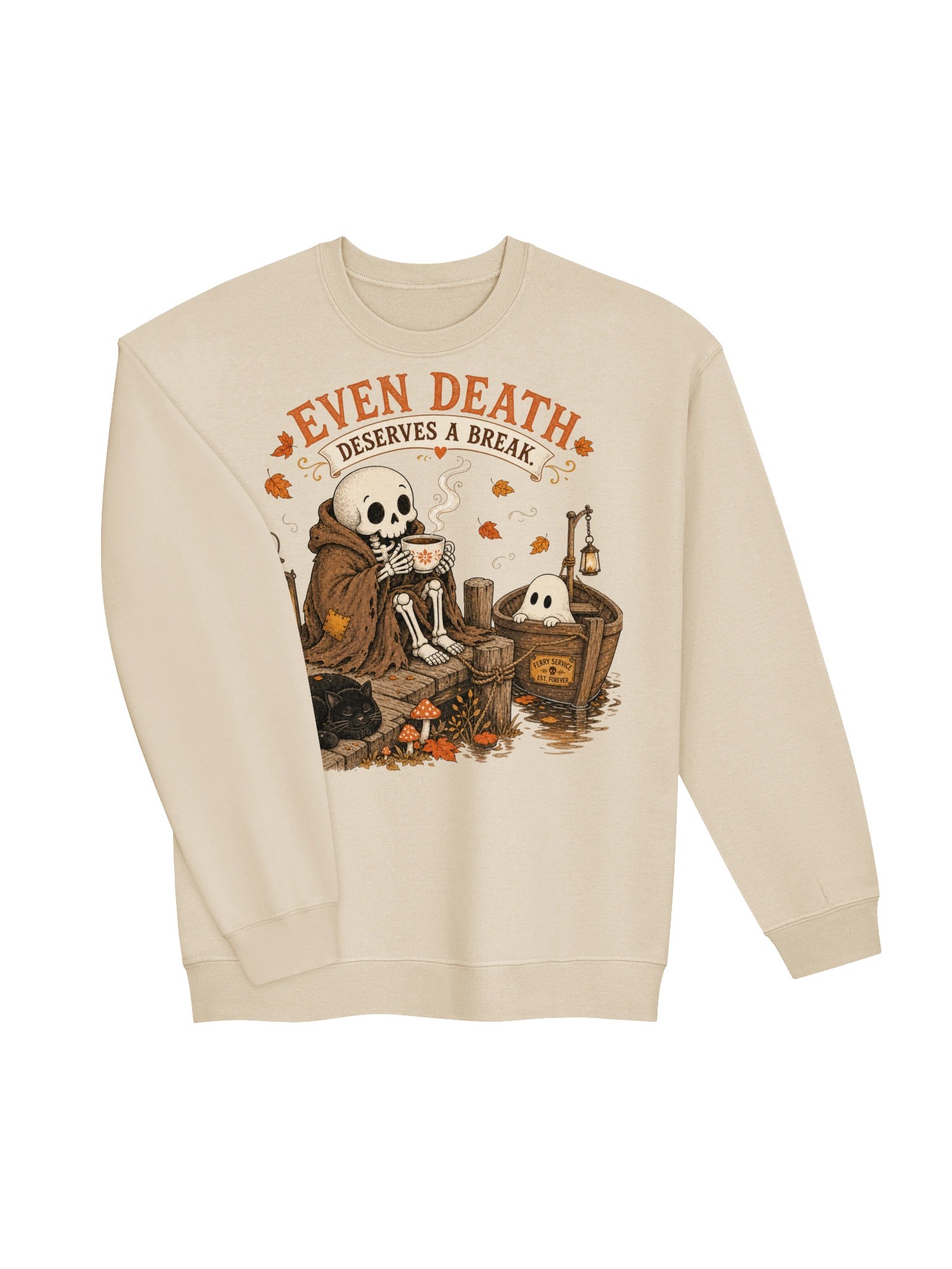 Even Death Deserves a Break Halloween Crewneck product image (67)