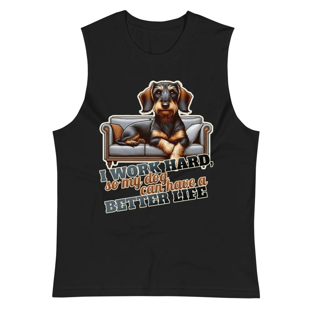 Work Hard – Dachshund - Muscle Tank product image (4)