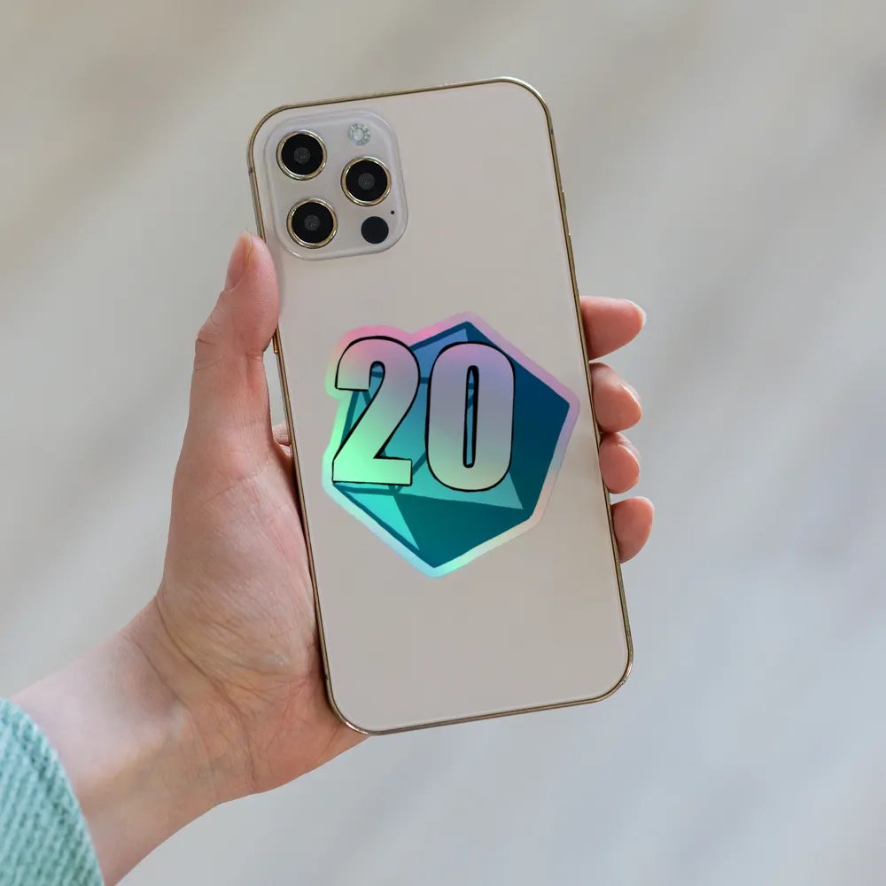 NAT20 HOLO DICE STICKER product image (8)