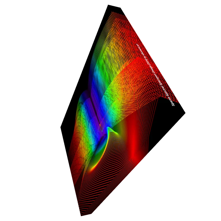 Sparse Spectral Spaceport Omega - Diffraction Curves Physics Art Canvas Print product image (2)