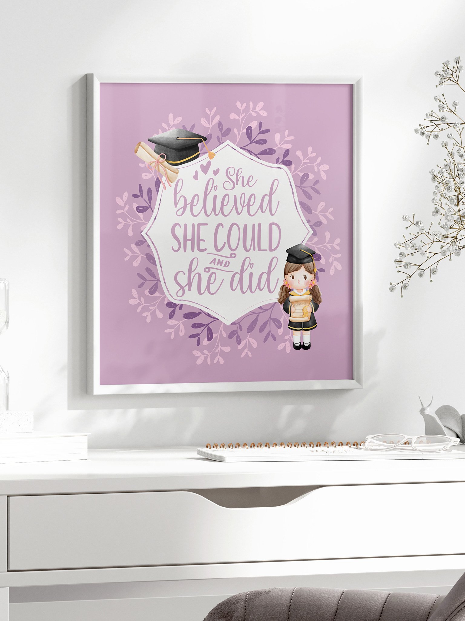She Believed She Could Graduation Print product image (1)