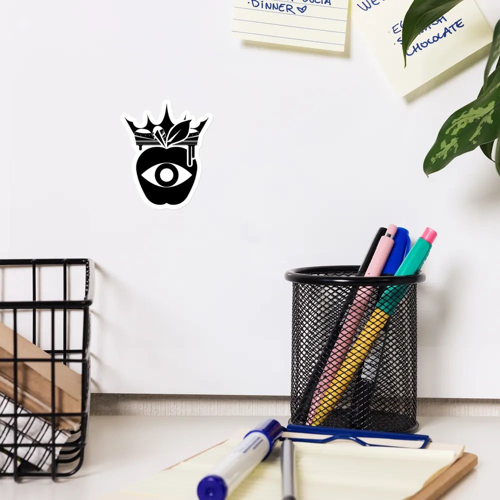 Crowned Apple (Black) ✦ Die-Cut Magnets product image (10)
