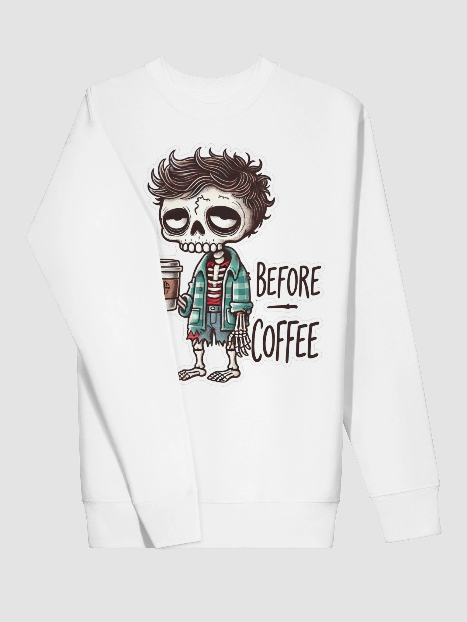 "Me Before Coffee" Zombie Dude Sweatshirt product image (4)