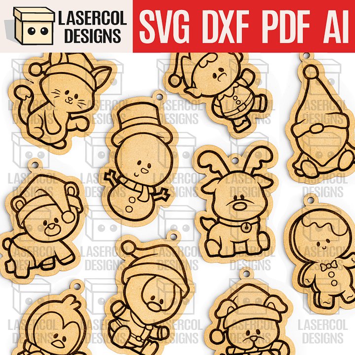 Christmas Ornaments - Laser Cut Files product image (1)