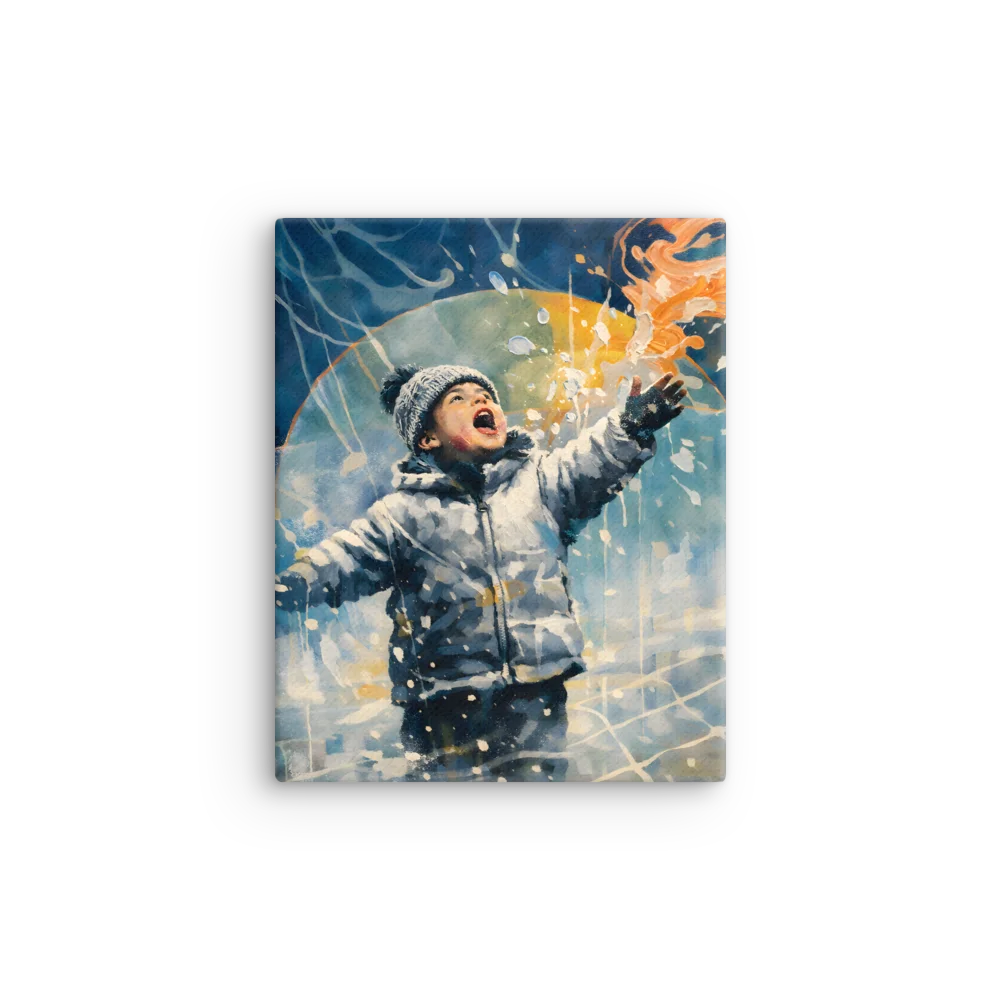 Der Funke des Staunens – Magischer Wintermoment auf Leinwand Childlike Wonder product image (10)
