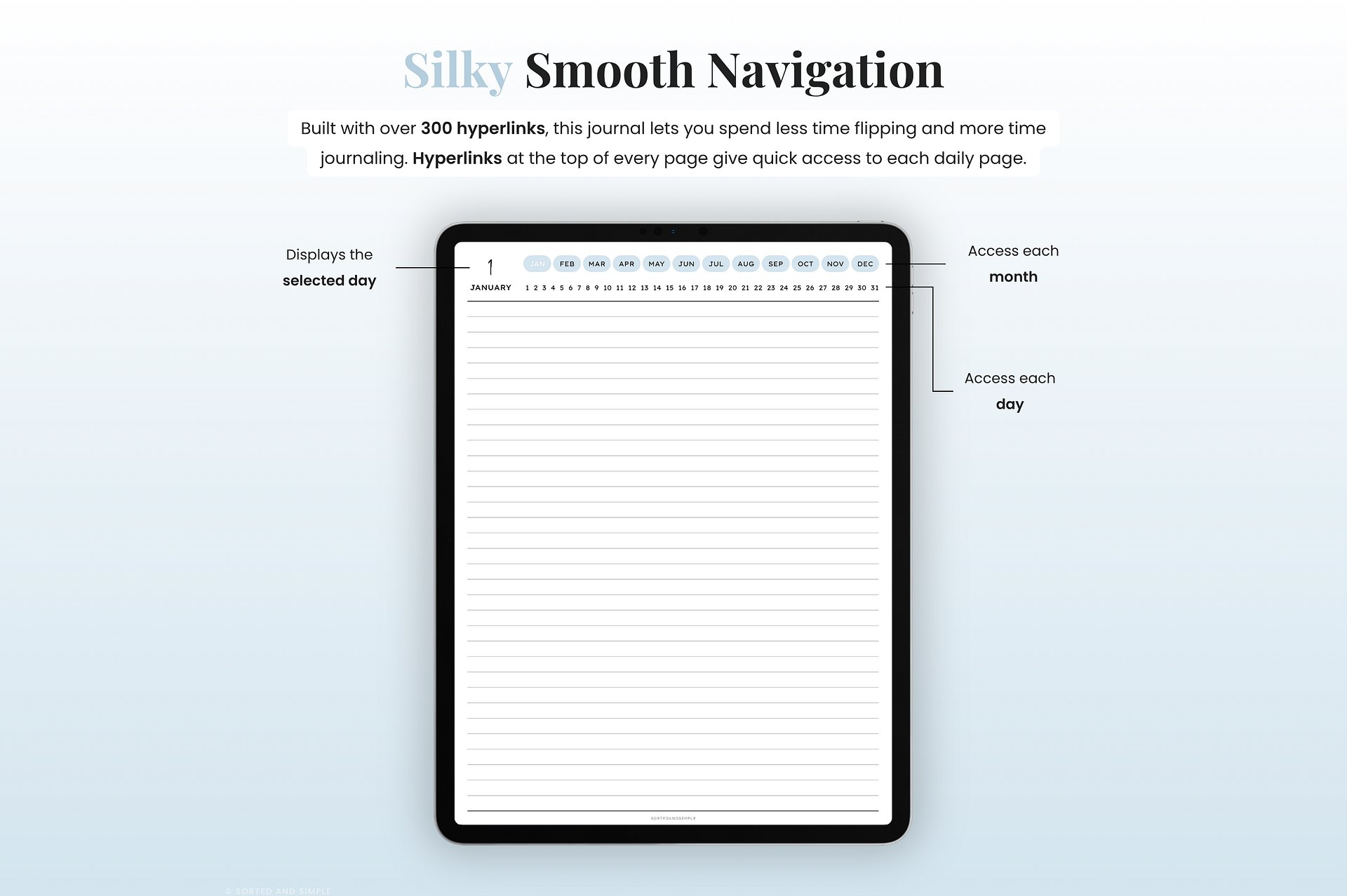 Digital Lined Journal - Blue product image (2)