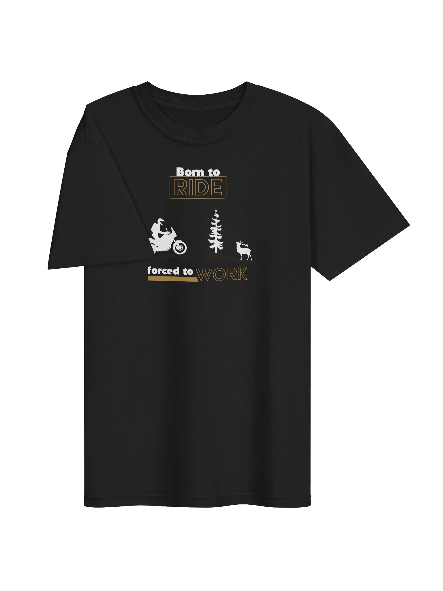 Born to RIDE forced to WORK | Adventure Motorcycle T-Shirt product image (3)