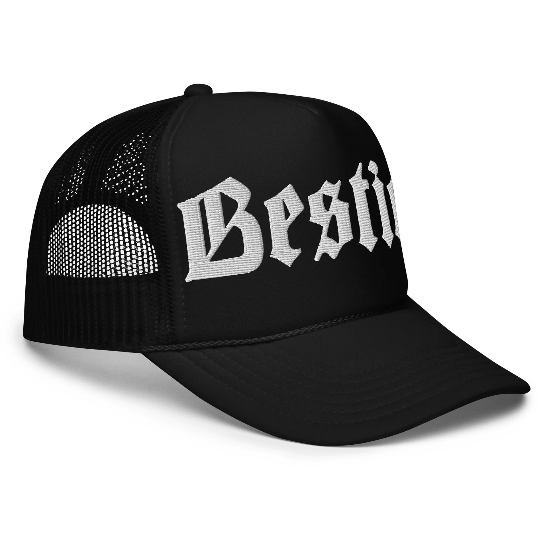 Embroidered Besties Trucker Gothic Script product image (3)