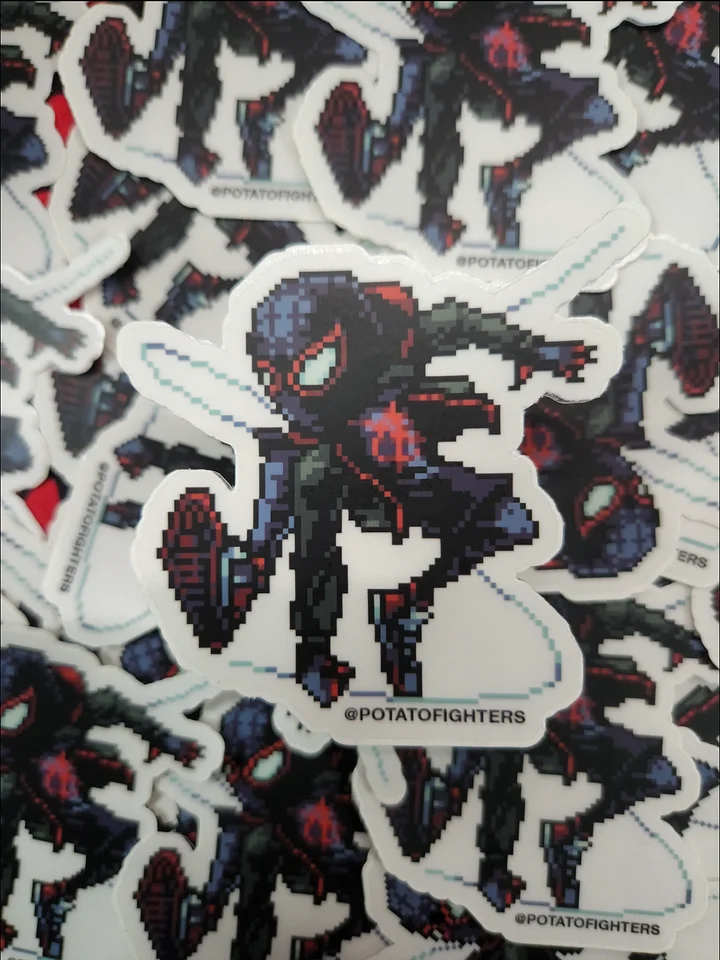 Potato Fighters - Spideyman Pixel - Sticker product image (1)