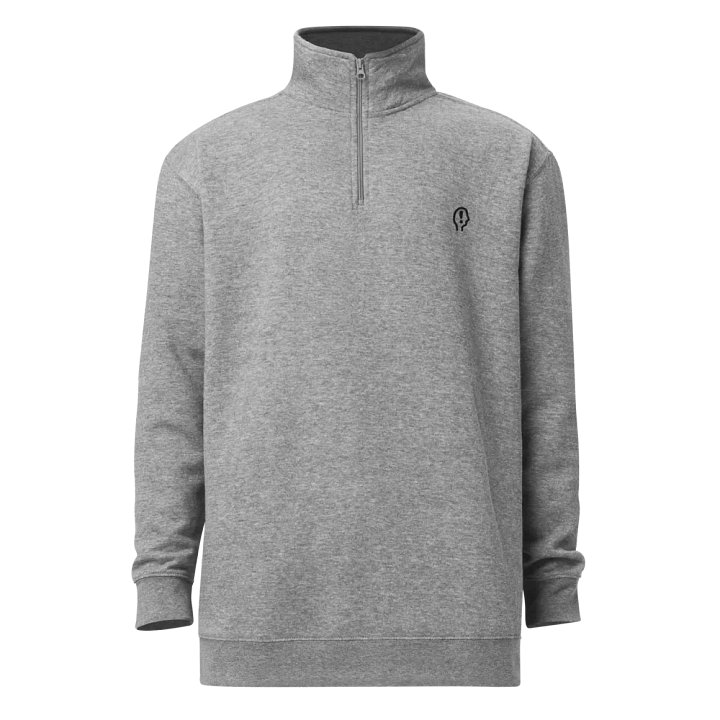EXCLAIMING MENTALLY (black) embroidered quarter zip product image (7)