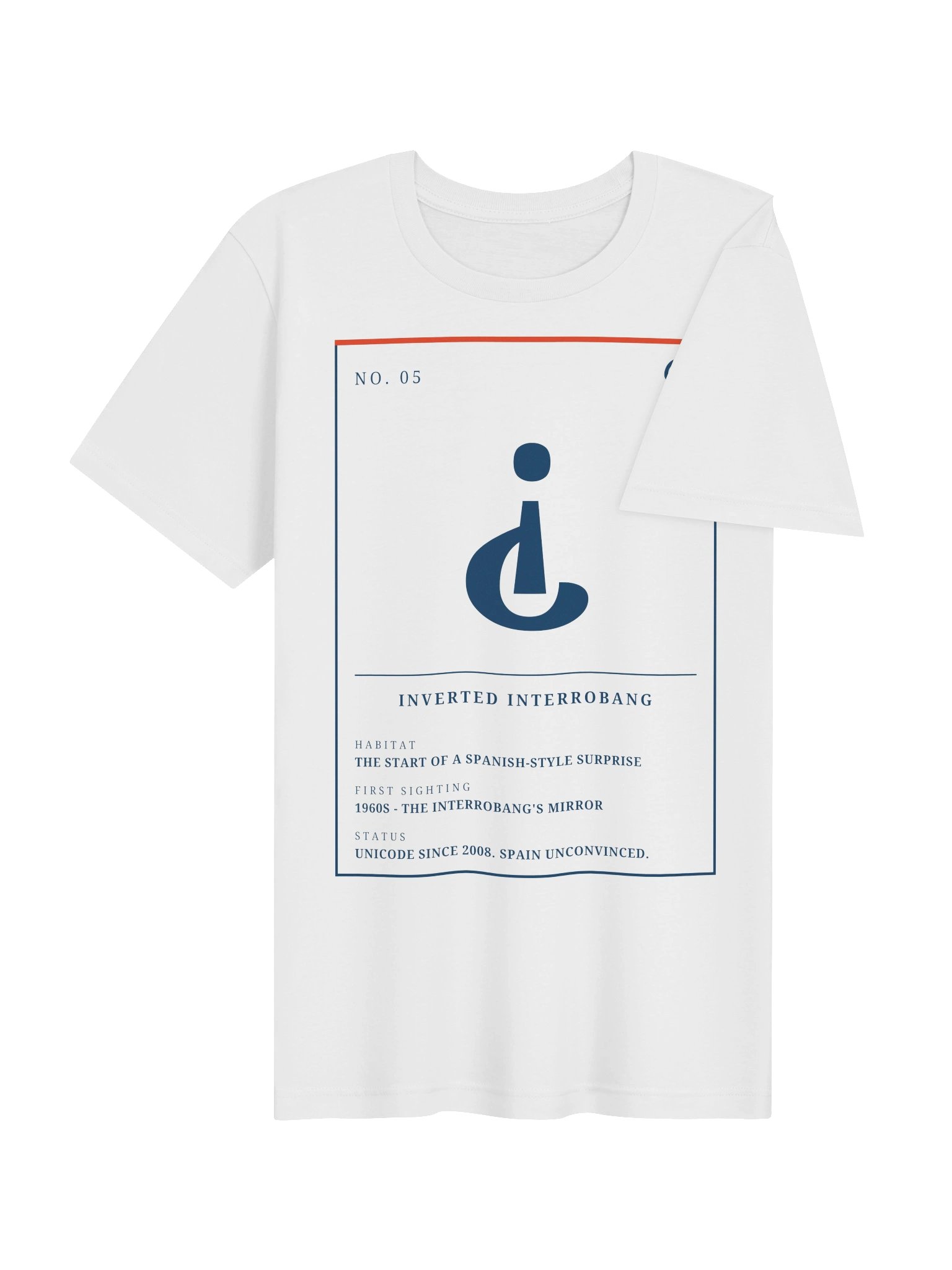 No. 05 Inverted Interrobang Tee (White) | Field Guide Specimen Series product image (4)