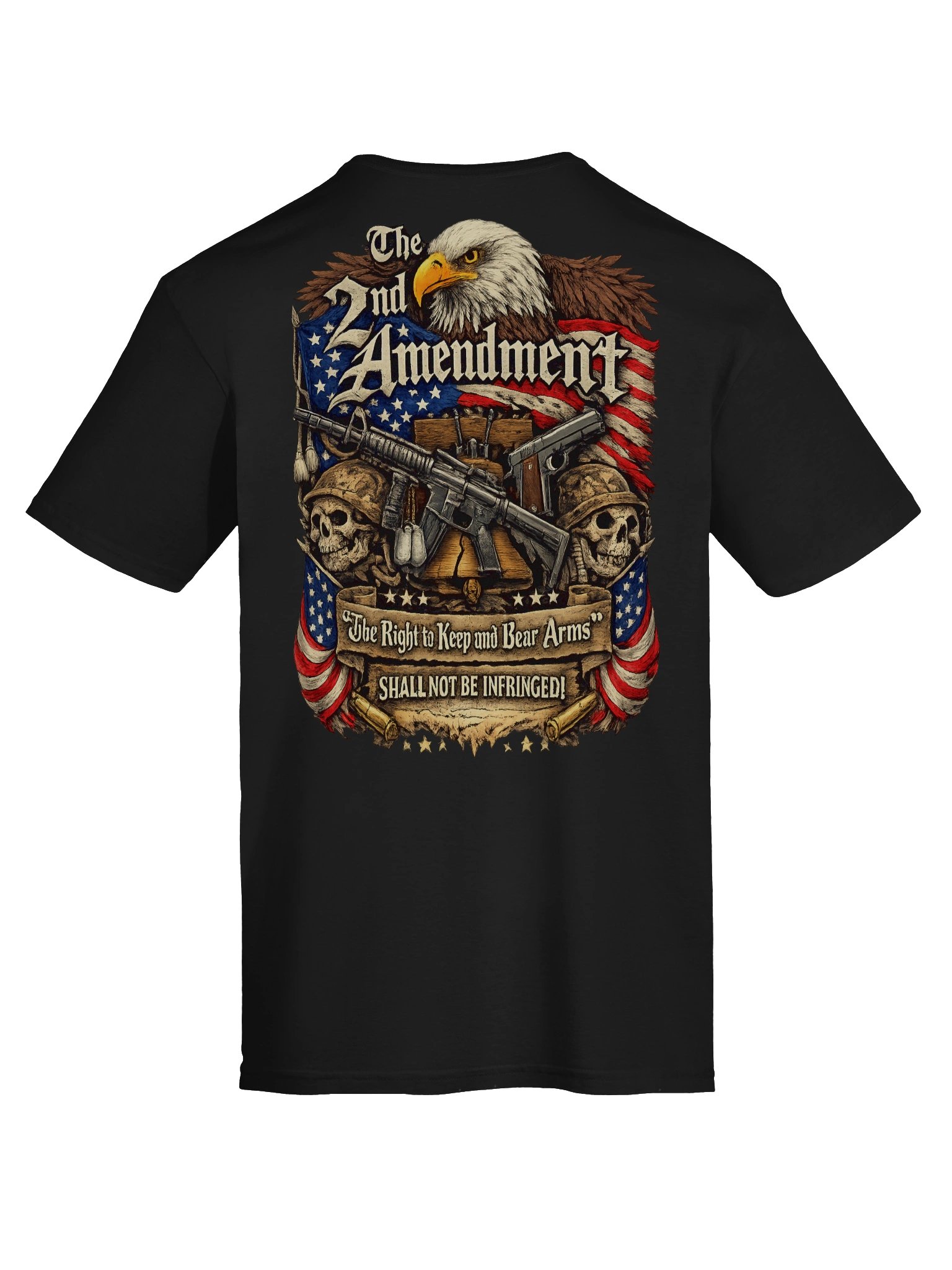2nd Amendment Eagle Shirt – Patriotic Back Print Tee product image (4)