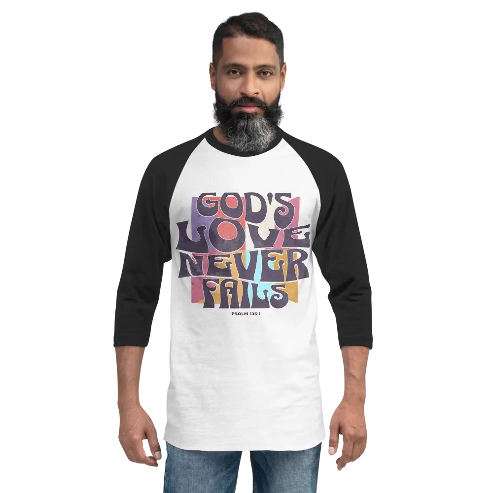 God's Love Never Fails Raglan Tee product image (7)