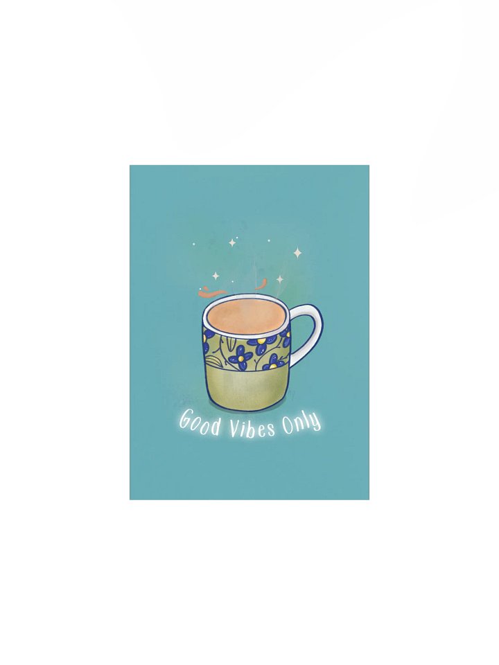 Good Vibes Only Floral Mug Poster product image (2)