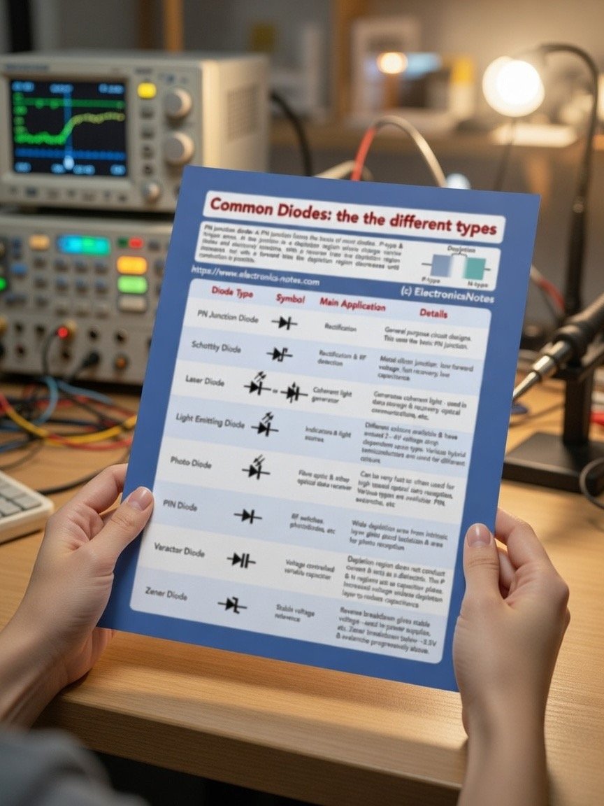 Diode Types Downloadable Crib Sheet Infographic product image (1)