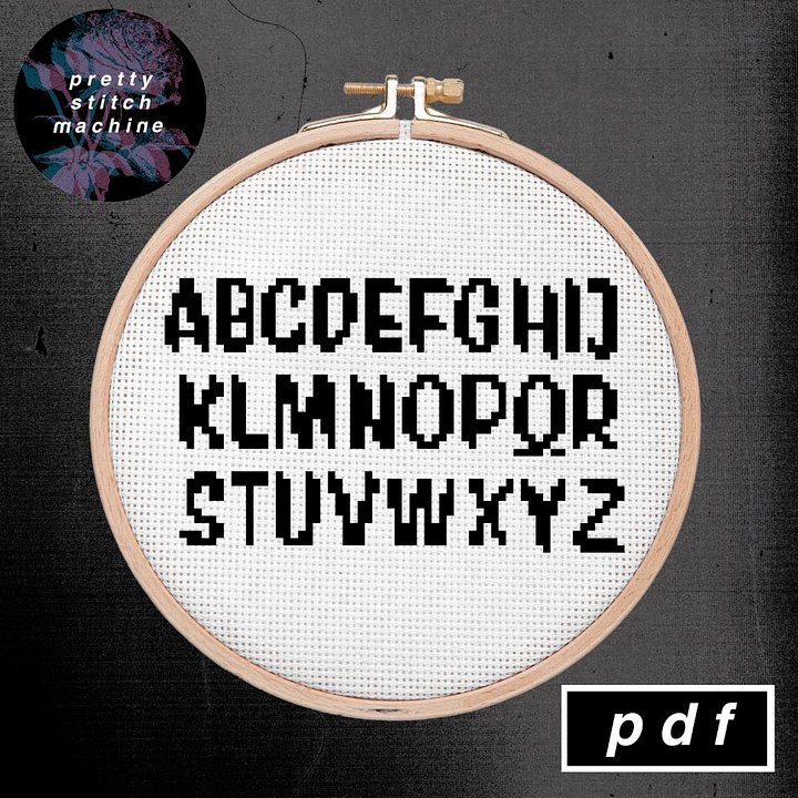 Small Hand Painted Lettering Alphabet / Font Pattern product image (1)