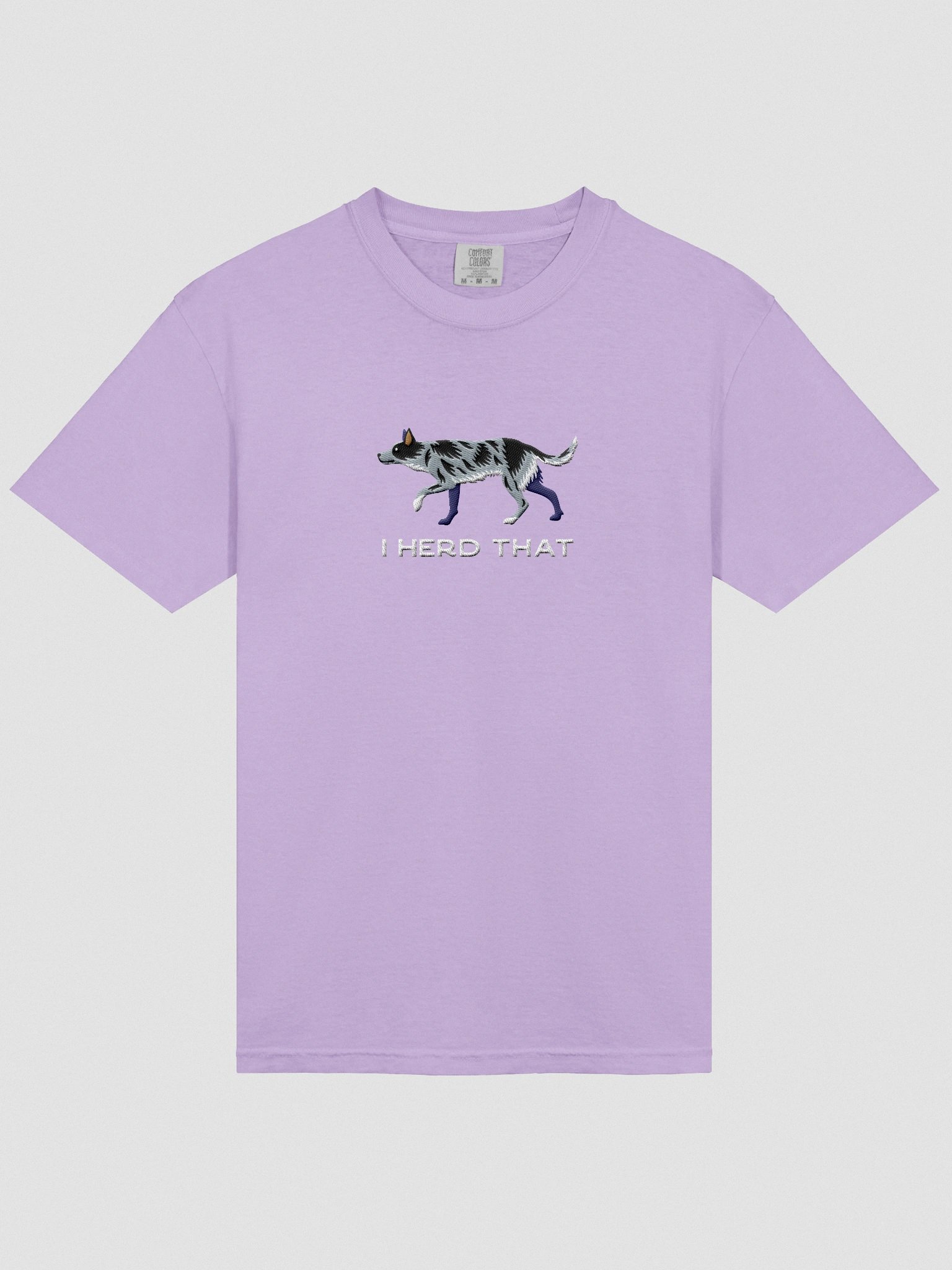 I Herd That T-Shirt(Embroidered) of an Australian Koolie(Blue Merle) product image (6)