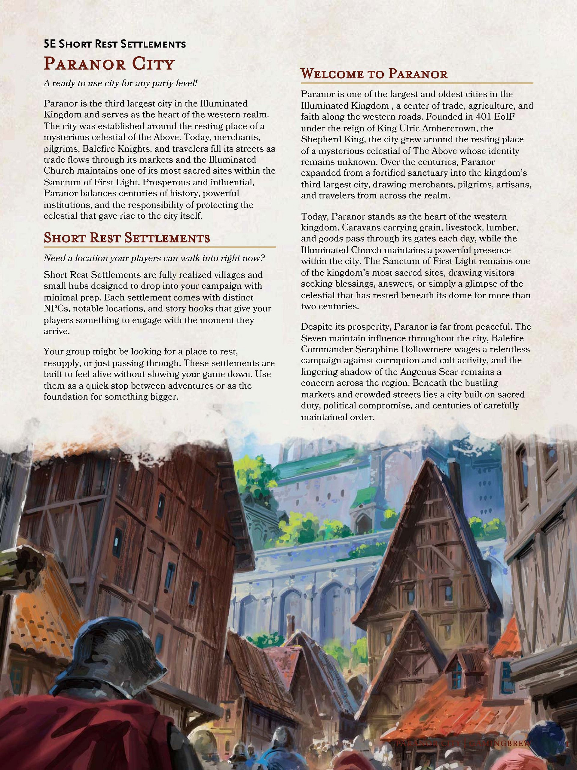Paranor City | Short Rest Settlements product image (2)