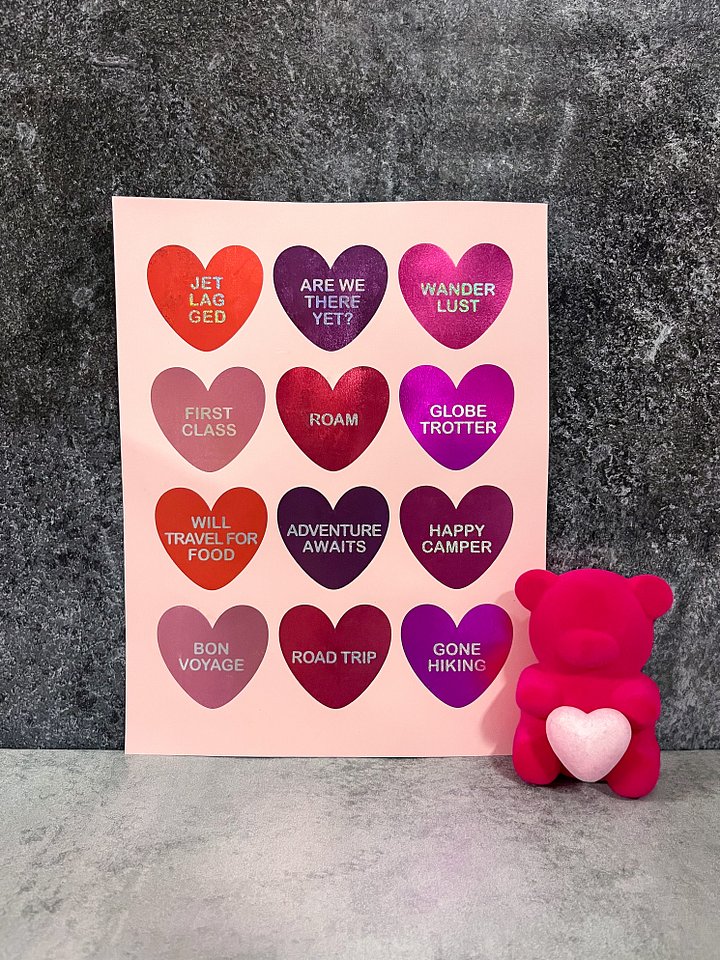 Conversation Hearts Foil Print product image (1)