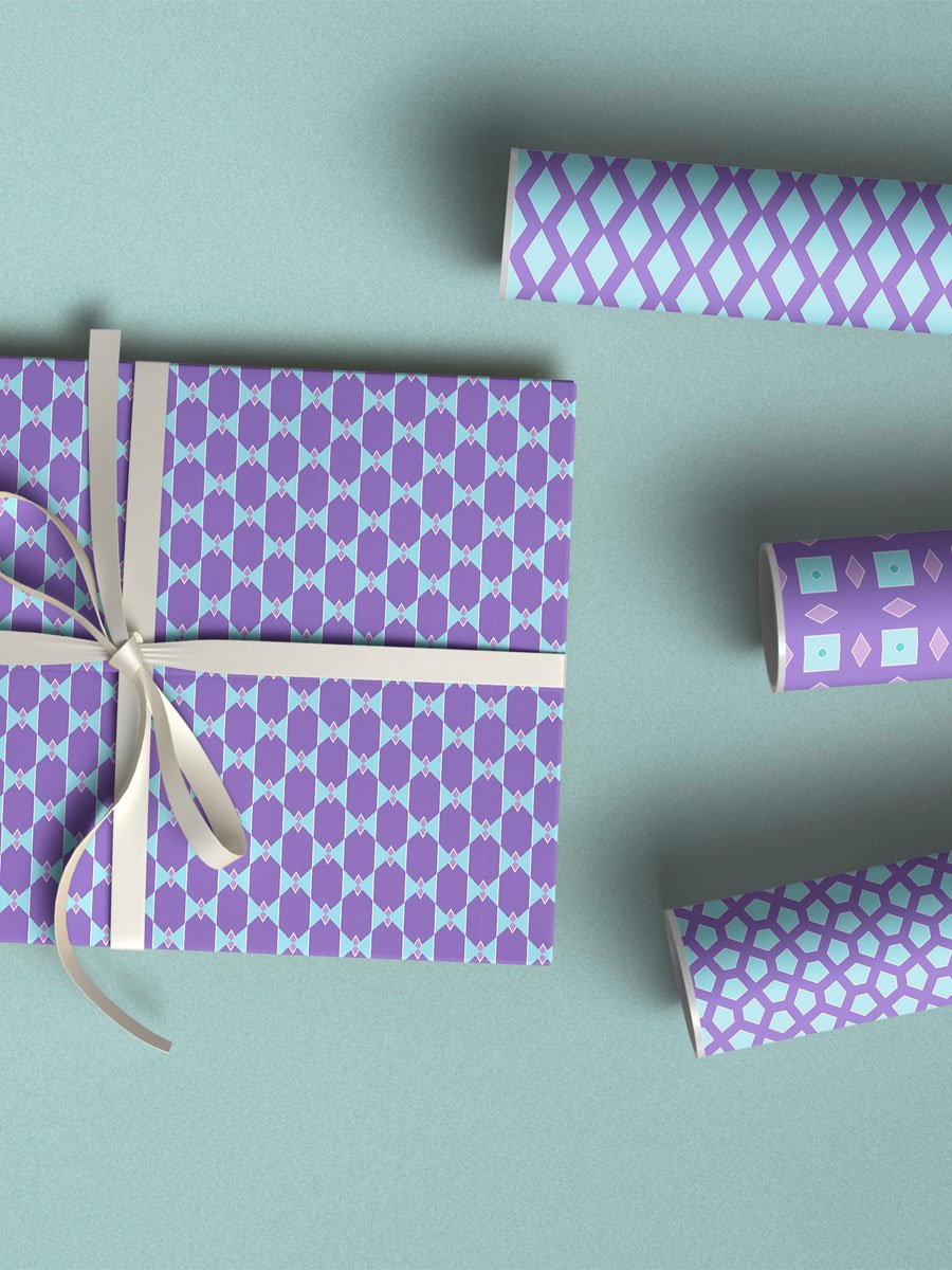 Abstract Pastels Pattern Pack 3 - Purple and Aqua product image (5)