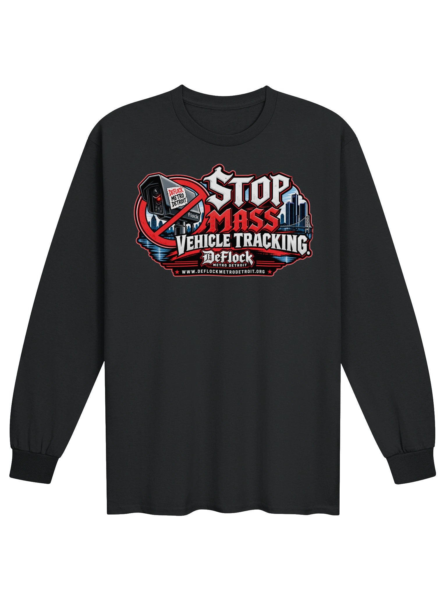 Stop Mass Vehicle Tracking Long-Sleeve Tee product image (2)