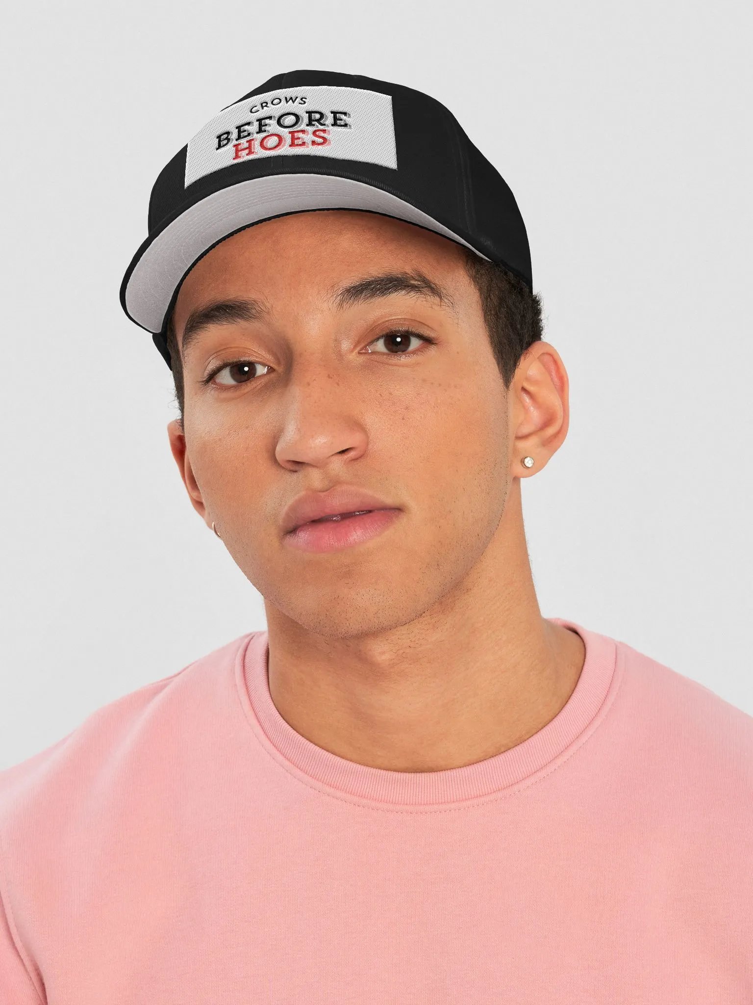 Premium Flexfit Cap with the text: Crow Before Hoes Embroidery product image (2)