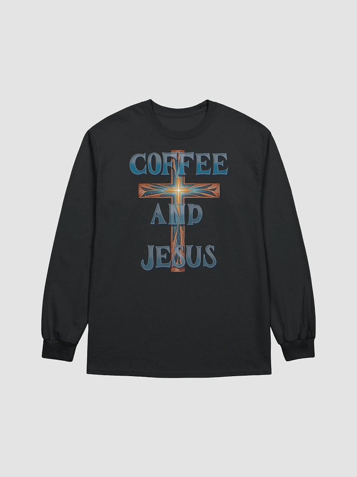 COFFEE AND JESUS CROSS LONG SLEEVE SHIRT product image (4)