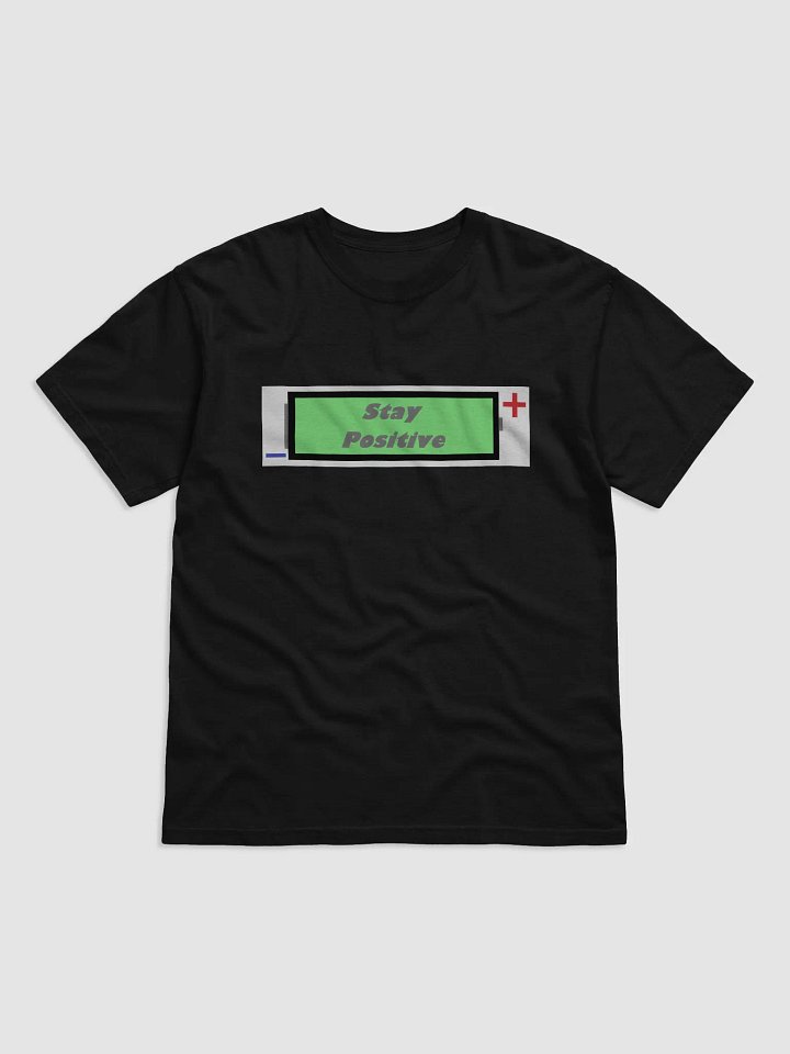 Stay positive battery shirt product image (1)