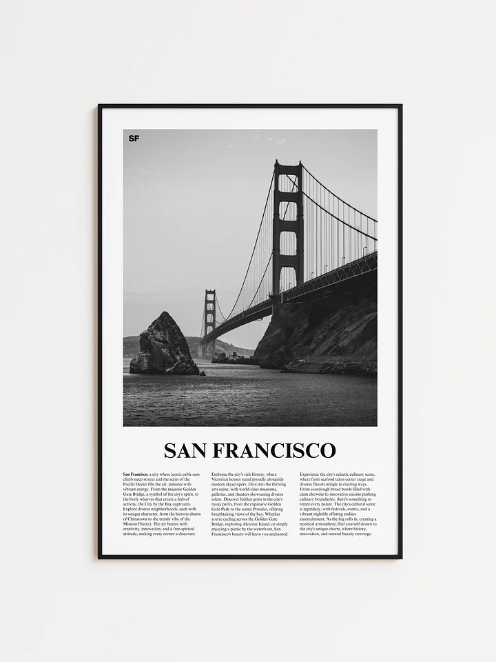 San Francisco 01 Newspaper Poster | Framed product image (1)