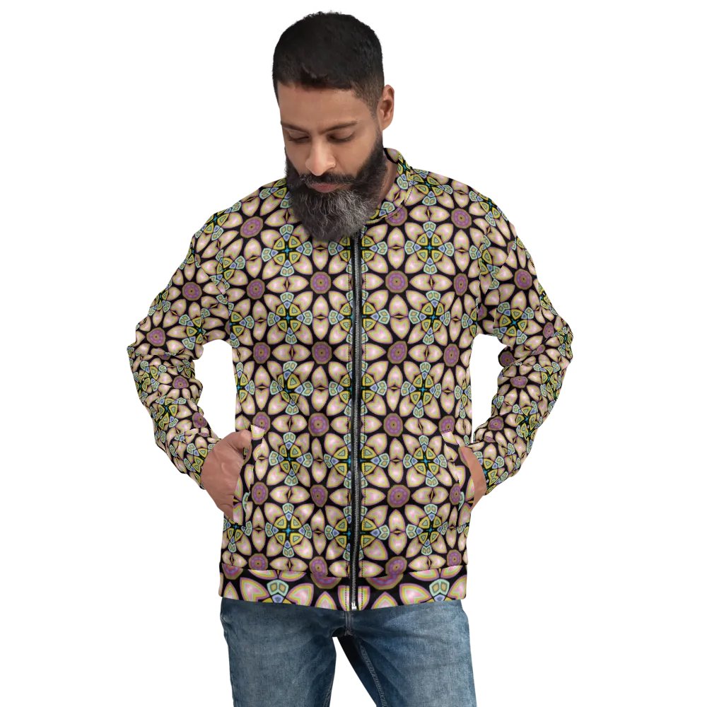Fractal Batik Purple Bomber Jacket product image (8)