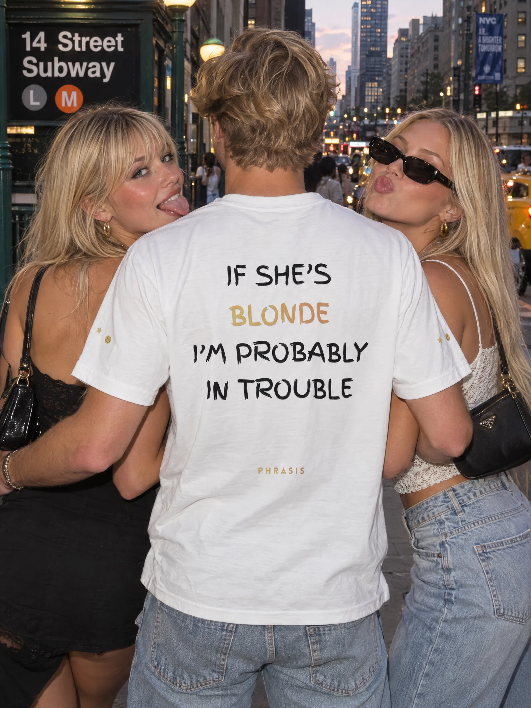 If she's blonde i'm probably in trouble — White — photo 1 of 10