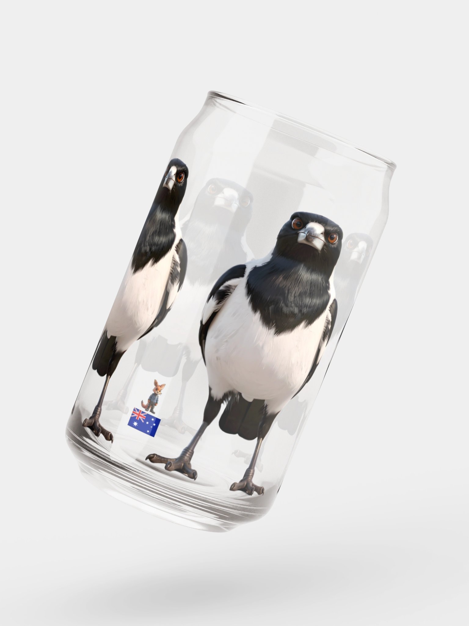 Come at me Bro Can Shaped Glass - Australian Magpie Edition product image (4)