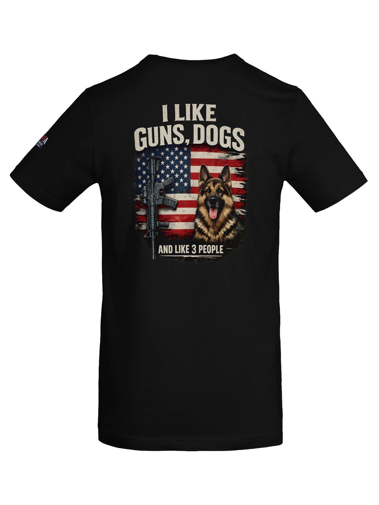 I Like Guns, Dogs and Like 3 People back design product image (4)