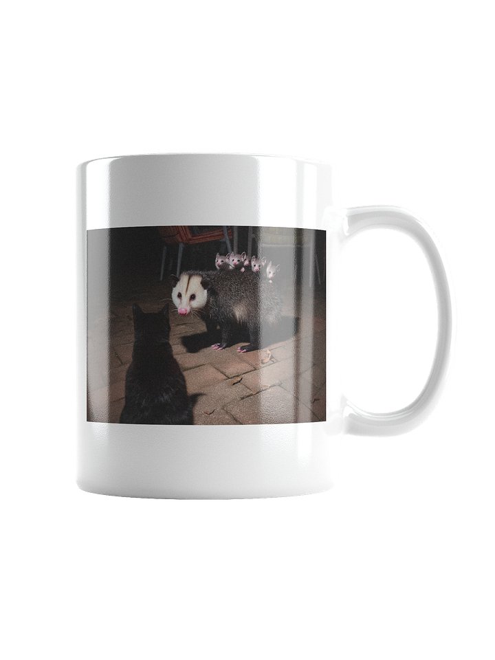 Cat meets opossum family Cup product image (1)