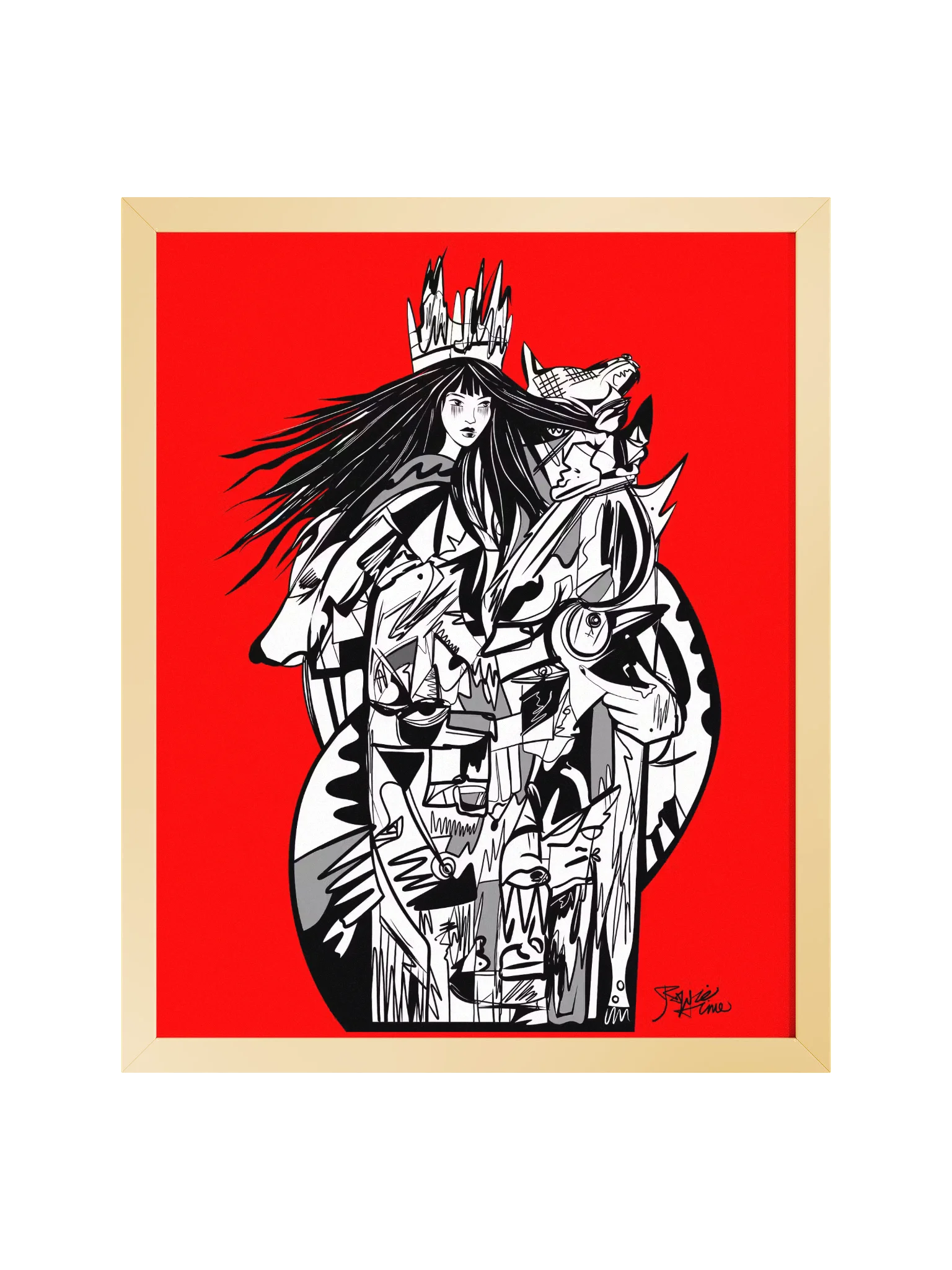 Framed Poster Wall Art: Avara, the Many Voiced Guardian product image (1)