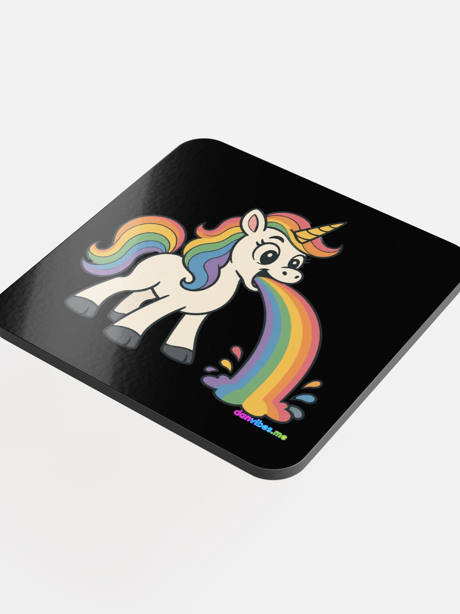Puking Unicorn Cork Coaster product image (4)
