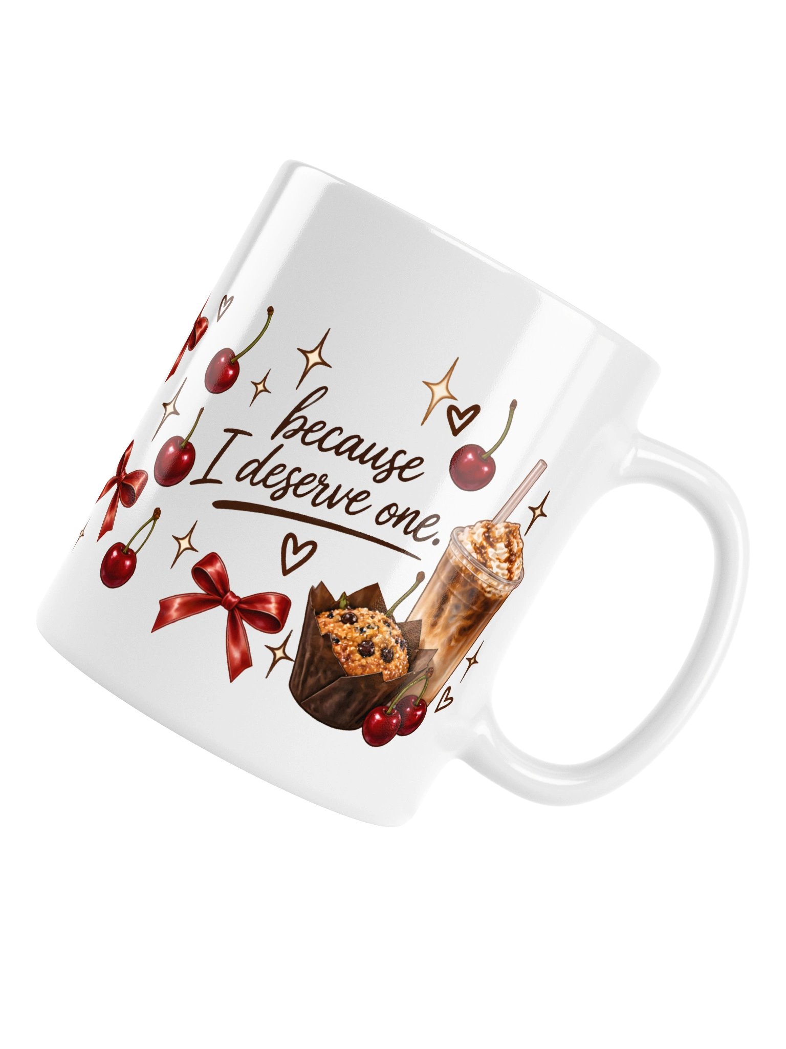 Cute Coffee Mug | A Little Treat Croissant & Cherry Cup product image (7)