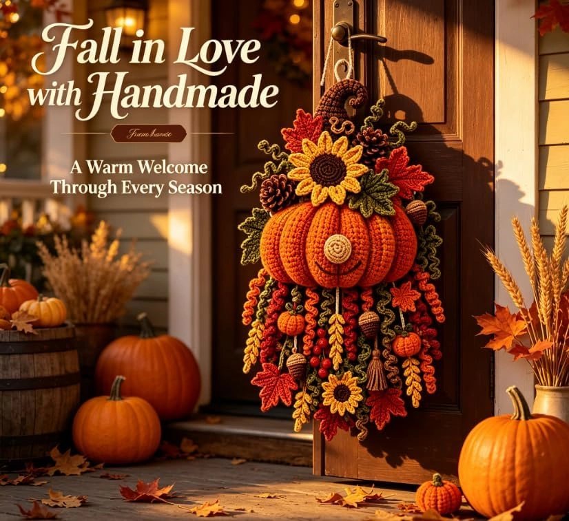 3D DIY Crochet Door Hanger Kit – Handcrafted Seasonal Wall Decor Set for Beginners product image (6)