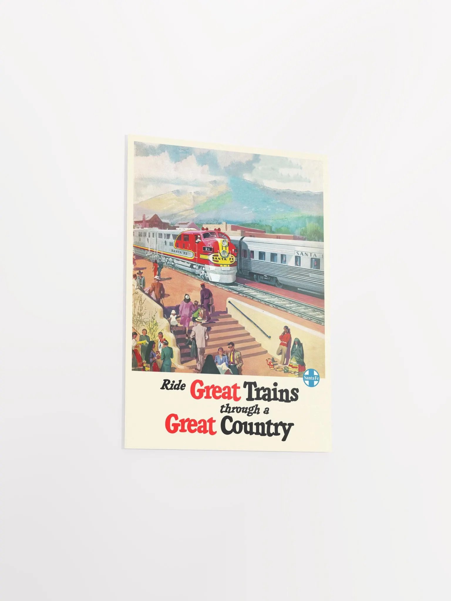 Santa Fe Railway, 1950s — retro train poster, vintage train art, train print, retro travel wall art product image (8)