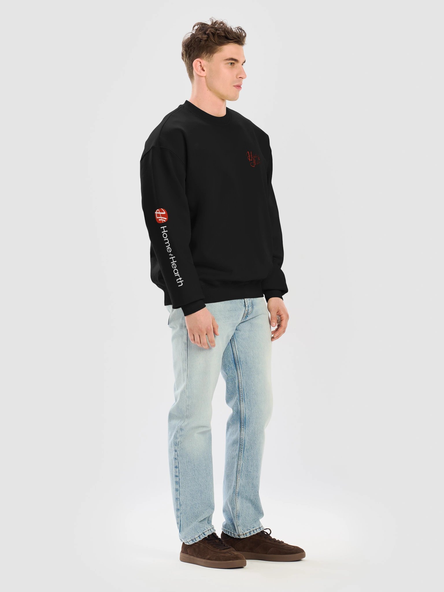 Home and Hearth Organic Sweatshirt - Signature Sleeved Red product image (3)