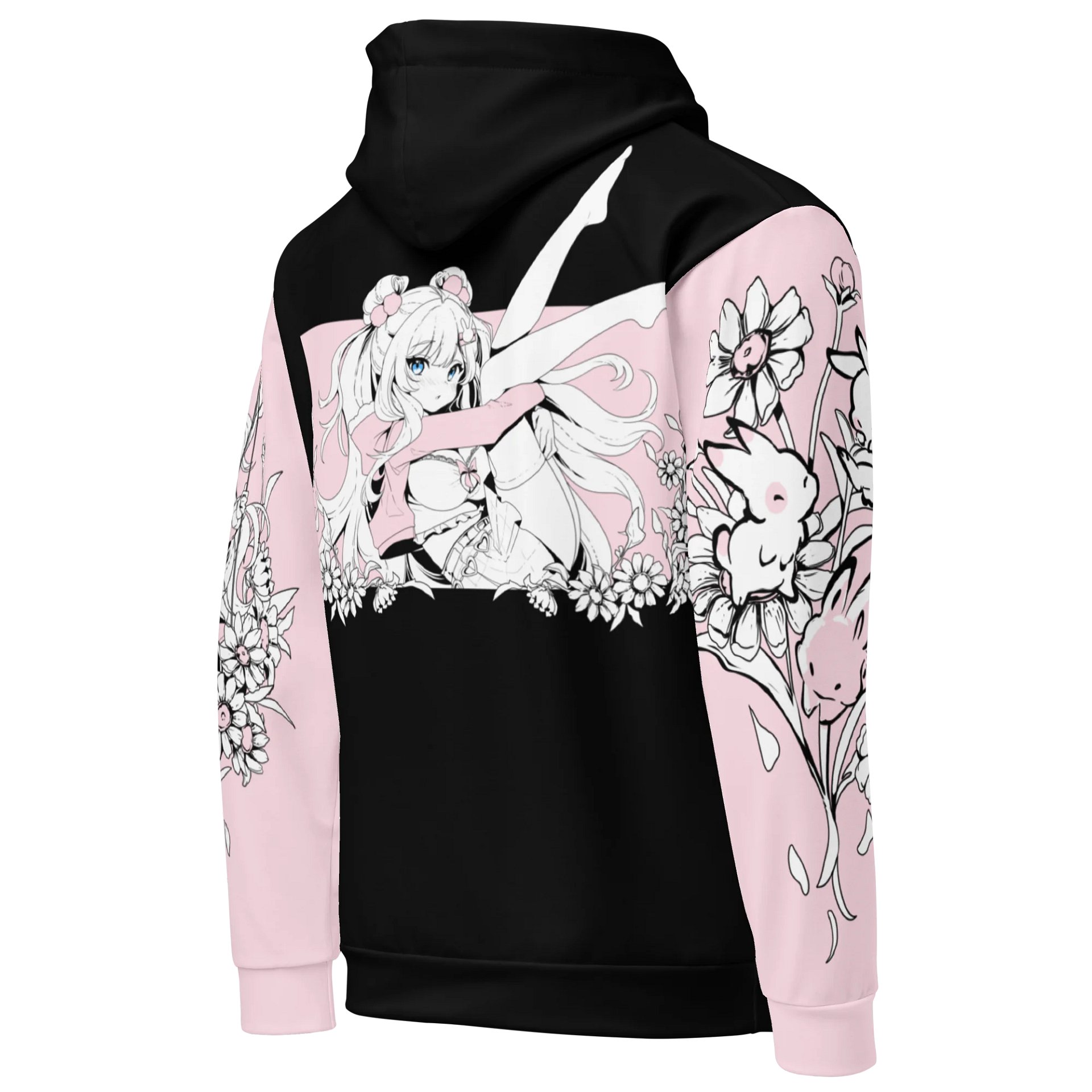 Bunny Pile Colorblock Hoodie (Pink) product image (4)