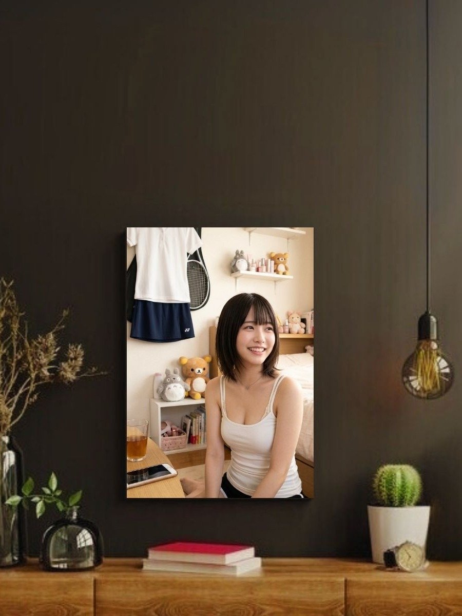 Kawaii Anime Room Girl 8x10 Metal Wall Art – Japanese Room Metal Poster Print product image (2)